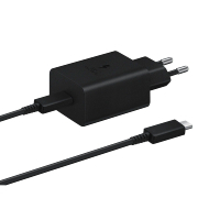 Зарядний пристрій Samsung 45W Compact Power Adapter (w C to C Cable) Black (EP-T4510XBEGRU)