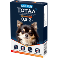 Таблетки для тварин SUPERIUM Тотал тотального спектру дії для собак 0.5-2 кг (4823089348810)