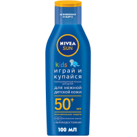 Засіб від засмаги Nivea Sun Дитячий сонцезахисний лосьйон Грай та купайся SPF50+ 100 мл (40059129)