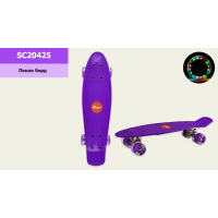 Скейтборд дитячий A-Toys LED PU 56*15 см фіолетовий (SC20425)