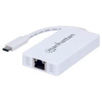 Концентратор Intracom Manhattan Type-C Hub 3-port USB3.0 + RJ45 Gigabit Ethernet White (507608)