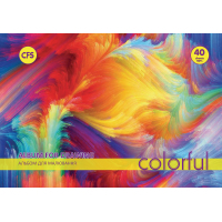 Альбом для малювання Cool For School на пружині COLORFUL, 40аркушів 100г/м2 (CF60904-02)
