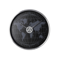 Настінний годинник Optima World металевий, чорний (O52092)