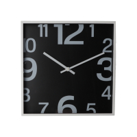 Настінний годинник Optima SQUARE пластиковий, чорний (O52101)