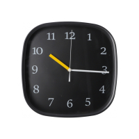 Настінний годинник Optima Style пластиковий, чорний (O52117)