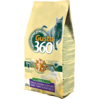 Сухий корм для кішок Gusto 360 Adult Cat Rabbit з кроликом, індичкою та овочами 20 кг (8014556125904)