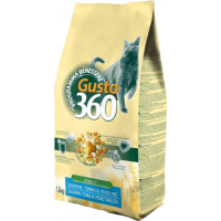Сухий корм для кішок Gusto 360 Adult Cat Salmon з лососем, тунцем та овочами 1.5 кг (8014556125881)