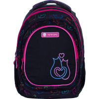 Рюкзак шкільний Astrabag AB330 LO&VE з флуорисцентним ефектом Чорний з рожевим (502023068)