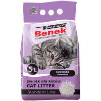 Наповнювач для туалету Super Benek Бентонітовий стандартний з ароматом лаванди 5 л (5905397010074)