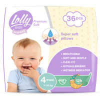 Підгузки Lolly Premium Soft 4 (7-18 кг) 36 шт (4820174981044)
