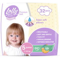 Підгузки Lolly Premium Soft 5 (11-25 кг) 32 шт (4820174981051)