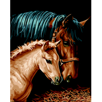 Картина по номерам ZiBi Пара коней 40*50 см ART Line (ZB.64244)