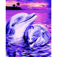 Картина по номерам ZiBi Дельфінова вірність 40*50 см ART Line (ZB.64254)