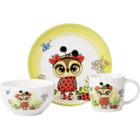 Комплект посуду Ardesto Lucky Owl порцеляна 3 предмети (AR3454LS)