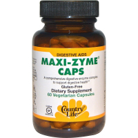 Пробіотики Country Life Мульти-ферментна добавка, Maxi-Zyme Caps, 60 вегетаріанських (CLF5426)