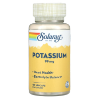 Мінерали Solaray Калій, 99 мг, Potassium, 100 вегетаріанських капсул (SOR-04670)