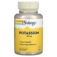 Мінерали Solaray Калій, 99 мг, Potassium, 200 вегетаріанських капсул (SOR-04671)