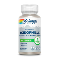 Пробіотики Solaray Ацидофіли, Пробіотик та пребіотик морквяного соку, Acidophi (SOR-04826)