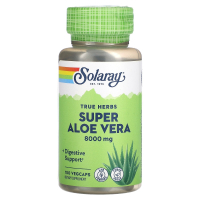 Трави Solaray Супер Алое віра, 8000 мг, Super Aloe Vera, 100 вегетаріанських капс (SOR00123)