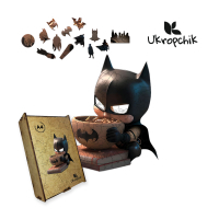 Пазл Ukropchik дерев'яний Супергерой Бетмен А4 в коробці з набором-рамкою (Batman Superhero A4)