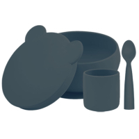 Набір дитячого посуду MinikOiOi BLW Set I (Deep Blue) силіконовий (101070060)