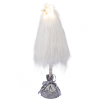 Новорічна фігурка Novogod`ko Ялинка біла, хутряна, 37см, LED (974631)