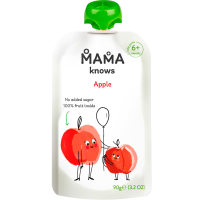 Дитяче пюре Mama knows Яблуко без цукру 90 г (4820016254657)