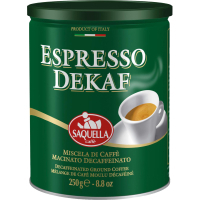 Кава SAQUELLA Espresso Dekaf мелена 250 г (8002650000111)