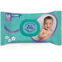 Дитячі вологі серветки Evy Baby Creamy 50 шт (8690506521493)