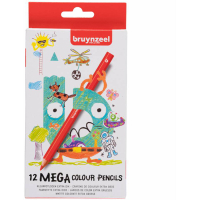 Олівці кольорові Bruynzeel Mega Colour товсті в картонній коробці 12 шт (8712079434441)