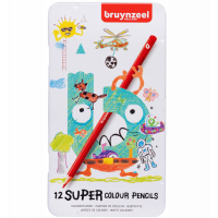 Олівці кольорові Bruynzeel Super Colour у металевій коробці 12 шт (8712079434427)