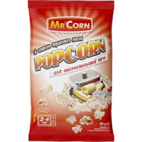 Попкорн Mr'Corn зі смаком вершкового масла для мікрохвильової печі 90 г (4820183270580)