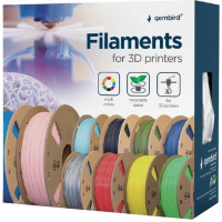 Пластик для 3D-принтера Gembird PLA Flexible, 1.75 мм, Black, 1кг (3DP-PLA-FL-01-BK)