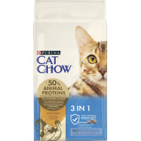 Сухий корм для кішок Purina Cat Chow Feline 3 в 1 з індичкою 15 кг (7613034153746)