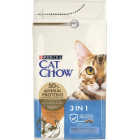 Сухий корм для кішок Purina Cat Chow Feline 3 в 1 з індичкою 1.5 кг (7613034155139)