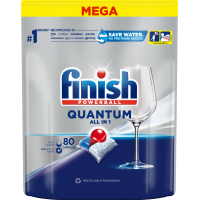 Таблетки для посудомийних машин Finish Quantum All in 1 80 шт. (5908252011490)