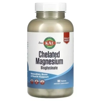 Мінерали KAL Магній хелатний бісгліцинат, Chelated Magnesium Bisglycinate, 180 табл. (CAL-58646)