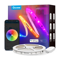 Світлодіодна стрічка Govee RGBIC Basic Wi-Fi + Bluetooth LED Strip Light With Protective Coating 5м Білий (H619A3D1)