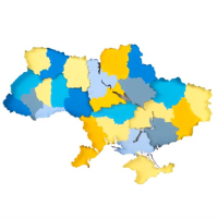 Набір для творчості Rosa Talent Картина 3D Мапа України ДВП 30х30 см (4823098531531)