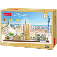 Пазл Cubic Fun Тривимірна головоломка-конструктор City Line Barcelona (MC256h)