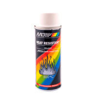 Аерозольна фарба для автомобіля Motip термостійка до 800С біла 400мл (4036)