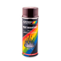 Аерозольна фарба для автомобіля Motip термостійка до 800С коричнева 400мл (4034)