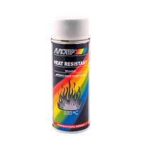 Аерозольна фарба для автомобіля Motip термостійка до 800С сіра 400мл (4039)