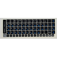 Наклейка на клавіатуру BestKey непрозора чорна, 68, синій (BK13BLU/023)