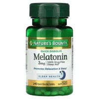Амінокислота Nature's Bounty Мелатонін швидко розчинний, 3 мг, смак вишні, Melatonin (NRT07903)