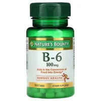 Вітамін Nature's Bounty Вітамін B6, 100 мг, Vitamin B6, 100 таблеток (NRT00650)