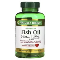 Жирні кислоти Nature's Bounty Риб'ячий жир, 2400 мг, Odorless Fish Oil, 90 гелевих капсул (NRT-17130)