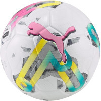 М'яч футбольний Puma Orbita 5 HYB Уні 4 Білий / Рожевий / Мультиколор (4065449745178)