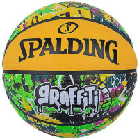 М'яч баскетбольний Spalding Graffitti жовтий, мультиколор Уні 7 84374Z (689344405964)