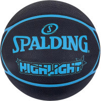М'яч баскетбольний Spalding Highlight чорний, синій Уні 7 84356Z (689344405391)